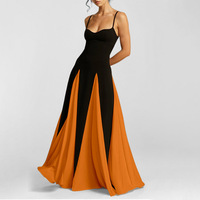 Elegant Sexy Women's Splice Color Dress Backless   - Thumbnail 2