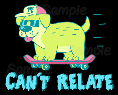 Glowing Skateboard Dog T-shirt