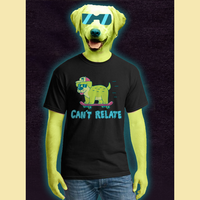 Glowing Skateboard Dog T-shirt - Thumbnail 1