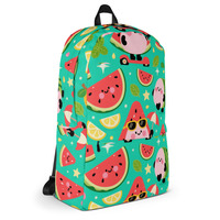 Women Cute Backpack Kawaii Red Watermelon Wonderland - Thumbnail 3