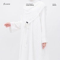 Ilana Dress -  Abaya Set Outer Brokade, Modest abaya with inner and outer - Elegant abaya for women, umrah hajj collection, Umrah outfit - Thumbnail 3
