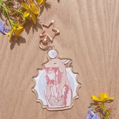 Artemis/ apollo double sided keychain