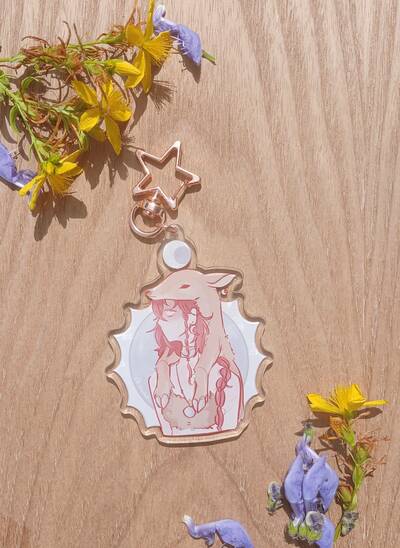 Artemis/ Apollo double sided keychain