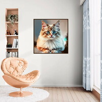 Rag Doll Cat Abstract Art Print - Thumbnail 2