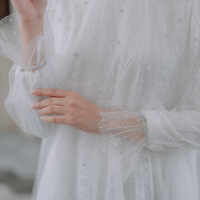 Aliza Tulle Dress - Luxury Tulle Sheer Dress, Modest tulle dress, muslim evening dress, modest graduation dress, Evening Bown Muslim, Modest  Wear - Thumbnail 7