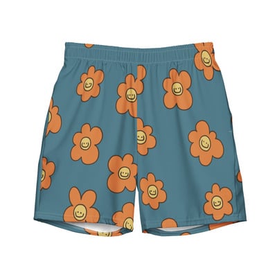 Sketchy floral swim trunks