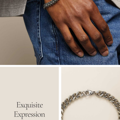 Men’s stainless steel golden faith collection