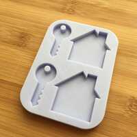 1.5" Key & House Silhouette Silicone Mold - Thumbnail 4