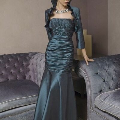 Elegant mermaid with jacket mother of the bride/ groom dresses formal evening dress - Thumbnail 1