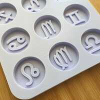 1.5 inch Zodiac Signs Silicone Mold - Thumbnail 2
