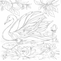 Coloring Book - 110 Animals Full Page Coloring Book, Printable , Grayscale Coloring Book for Adult Kids, Cute Life Animals - Thumbnail 5