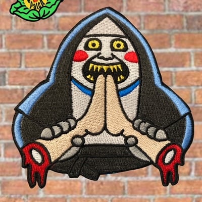 Garbage pail kids nina nun / bad habit hannah patch (iron-on)