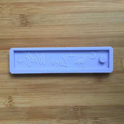 Lone wolf bookmark silicone mold