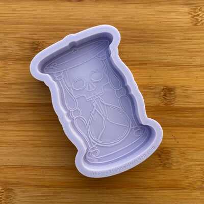 Skull hourglass silicone mold