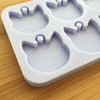Cat Head with hoop Silicone Mold - Thumbnail 4