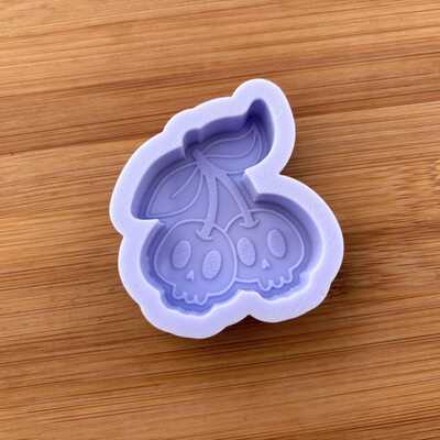 Skull cherries silicone mold