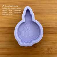 Protection Skull Candle Silicone Mold - Thumbnail 1