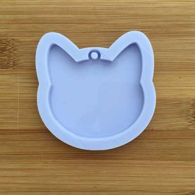 Cat head with hoop silicone mold - Thumbnail 1
