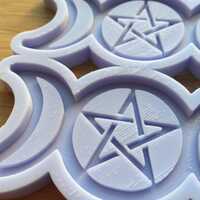 Pentacle Triple Moon Silicone Mold - Thumbnail 4
