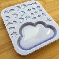 Cloud Shaker with bits Silicone Mold - Thumbnail 2
