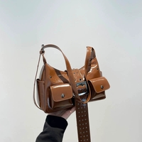 Rivet scooter bag shoulder crossbody bag - Thumbnail 4