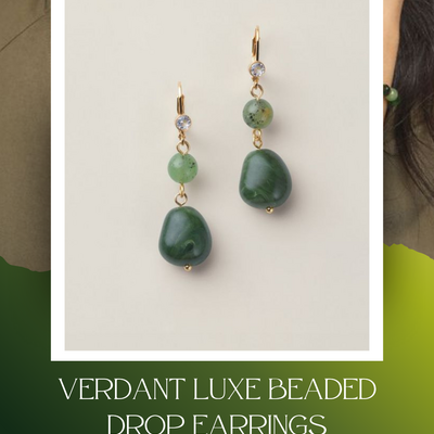 Verdant luxe beaded drop earrings
