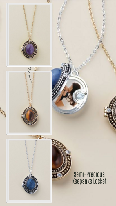 Semi-Precious Keepsake Locket