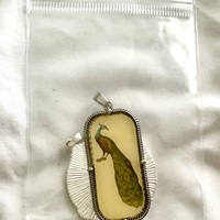 Butterfly and Peacock Vintage Style Pendant Set - Thumbnail 13