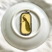 Butterfly and Peacock Vintage Style Pendant Set - Thumbnail 7