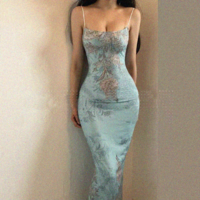 Sexy hip-wrapped suspender dress long skirt - Thumbnail 1