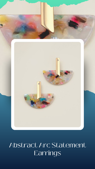 Abstract Arc Statement Earrings