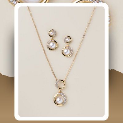 Radiant pave pearly set