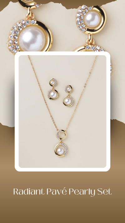 Radiant Pave Pearly Set