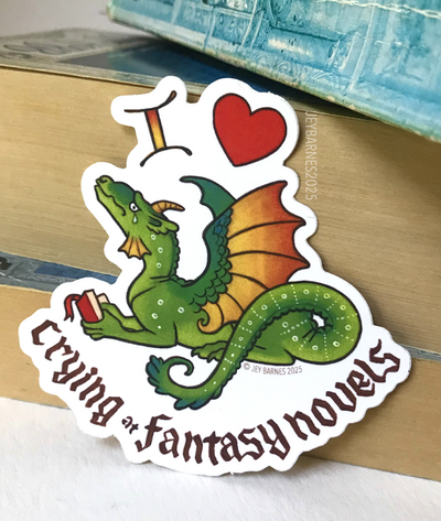 Crying at Fantasy Novels sticker