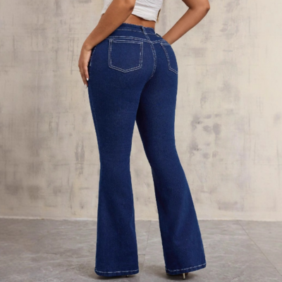 Women's fashion slim fit elastic denim pants