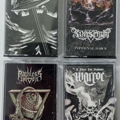 Gom jabbar -pissing contest, sinistrum, pathless umoon, warcoe tapes 