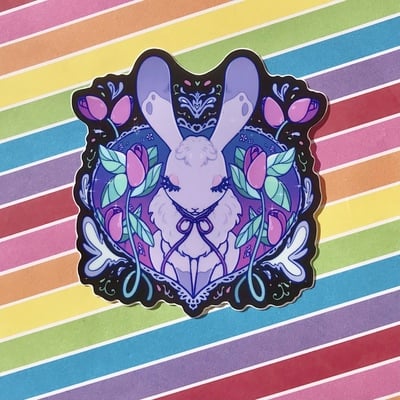 3 x 3 bunny Sticker