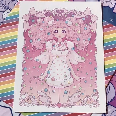8.5 x 11 konpeito girl print