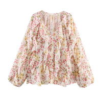 Layered decorative print shirt - Thumbnail 2