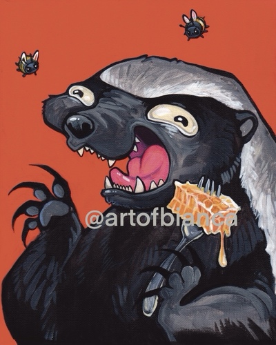 Spicy Honey Badger 8x10 Print