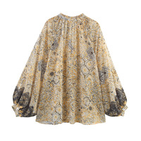 metallic thread print shirt - Thumbnail 3
