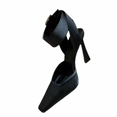Women's high heels stiletto fashion sexy black - Thumbnail 5