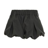Solid color low waist skirt pleated hip-wrapped bubble skirt - Thumbnail 3