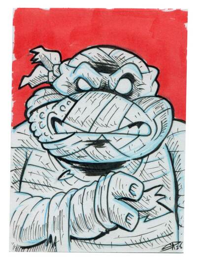 Raph as The Mummy Sketch Card