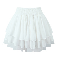 High-waisted double-layer mesh skirt - Thumbnail 2
