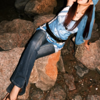 Blue mobile phone button DRESS - Thumbnail 1