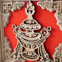 STEREOWOOD Auspicious Vase Multi-Layer Wooden Art, Personalized Ornaments - Thumbnail 4
