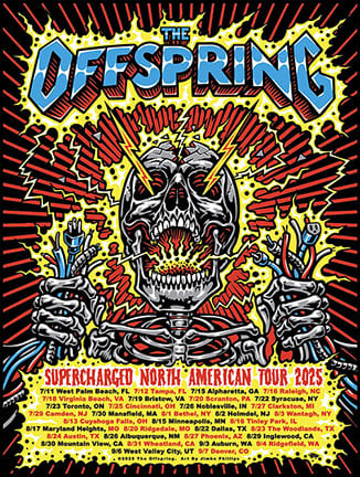 The Offspring 2025 screenprinted tour poster!