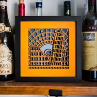 STEREOWOOD Italy Multi-Layer Wooden Wall Art, Creative Gifts, Laser Cut - Thumbnail 1