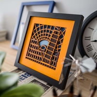 STEREOWOOD Italy Multi-Layer Wooden Wall Art, Creative Gifts, Laser Cut - Thumbnail 3